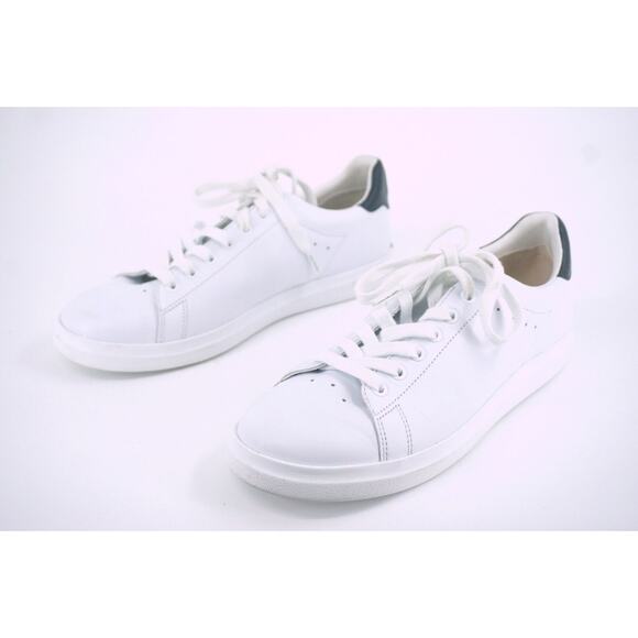 Tory Burch Howell Court White Leather Sneakers SZ 8.5 Tennis low top logo $248 - Picture 7 of 10